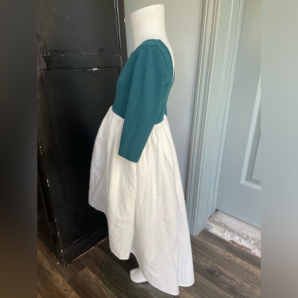 Oopsie Daisy White Rainbow Stripe Hi-Low Dress Girls long sleeve 4T - Picture 3 of 10